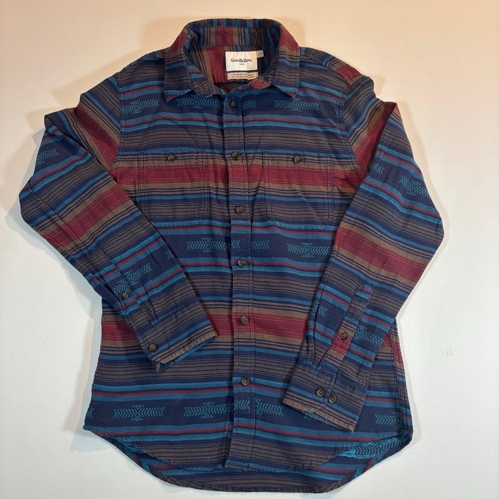 Goodfellow & Co. Men's Size S Standard Striped 100% Cotton Long Sleeve Shirt